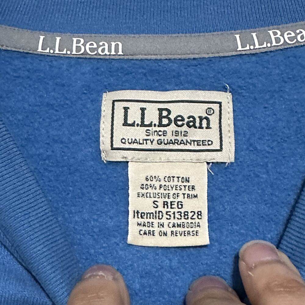 LL Bean 1912 Colorblock Sweatshirt Mens Size S Blue Preppy Timeless Ivy League - Picture 3 of 7